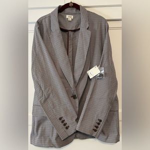 NWT a.n.a. Women’s Blazer in Blue Check. Size XXL